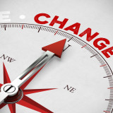 Compass pointing to Change concept
