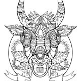 Taurus zodiac sign coloring book for adults vector